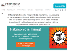 Tablet Screenshot of fabrisonic.com